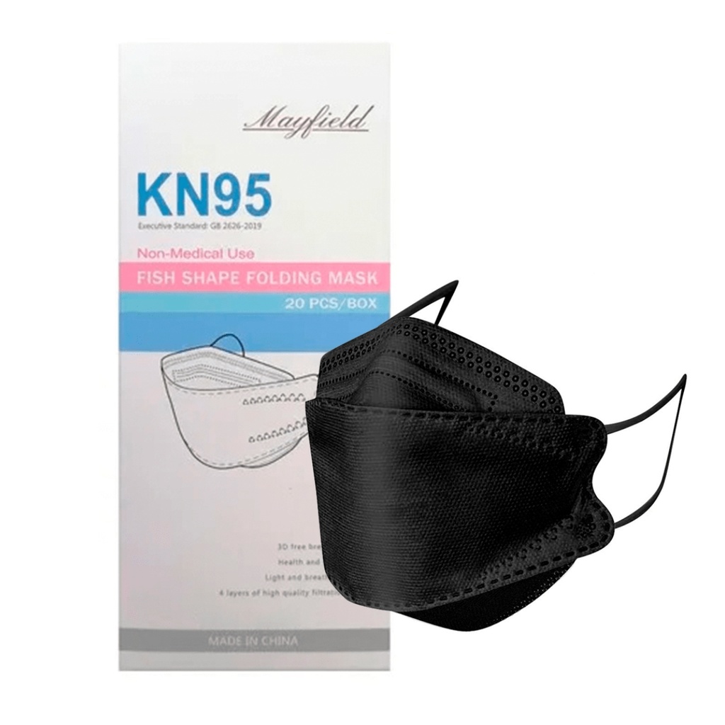 MASCARILLA KN95 MAYFIELD FISH SHAPE NEGRAX20