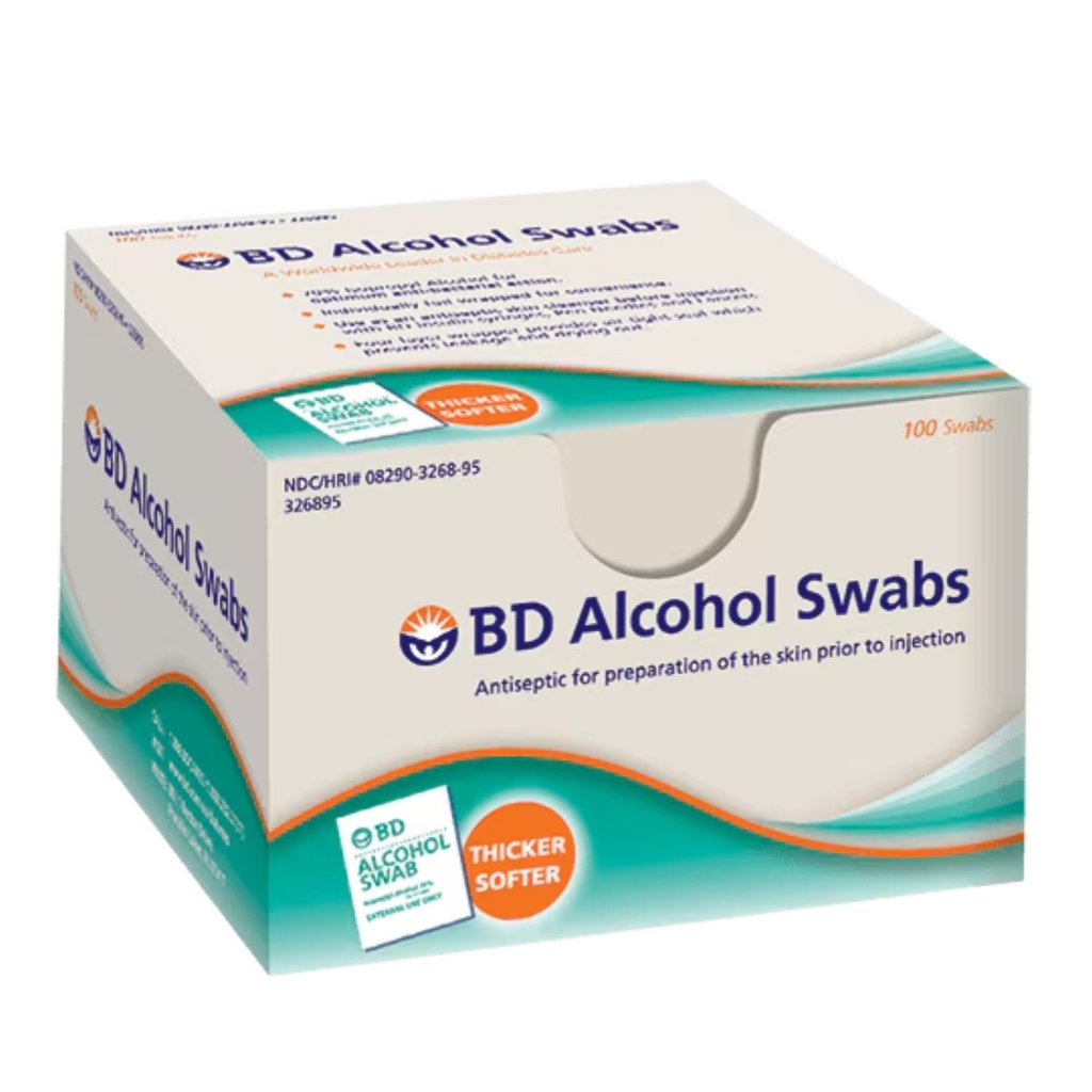 BD TOALLITAS ALCOHOL SWABS BDX100