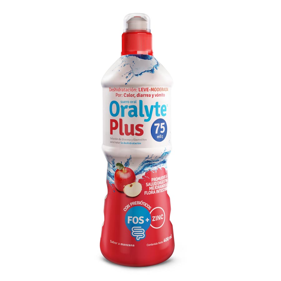 ORALYTE PLUS 75MEQX400ML MANZANA