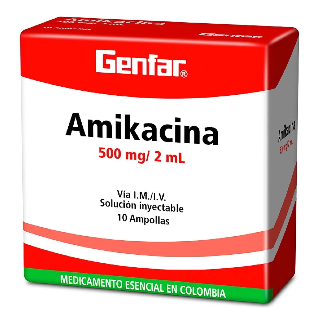 AMIKACINA GF SOL-INYX500MG/2MLX10