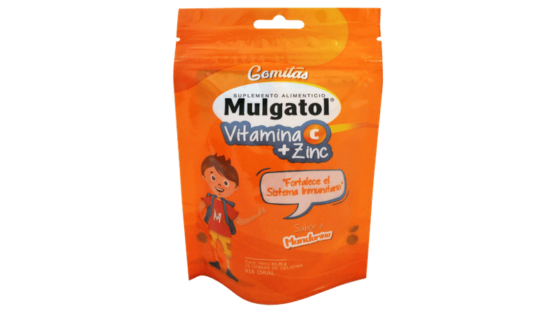 MULGATOL GOMITAS VIT C + ZINC SOBX25