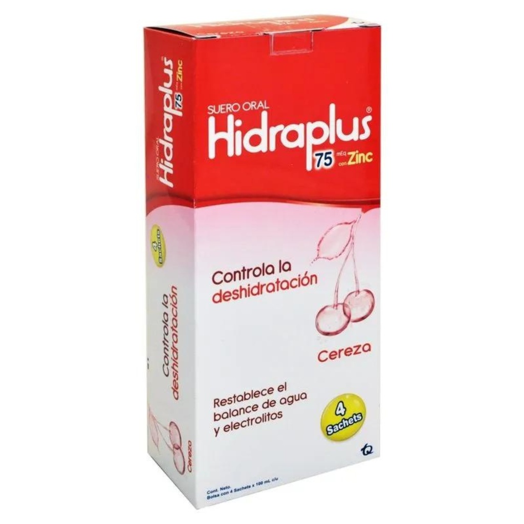 HIDRAPLUS 75+ZINC CEREZA SACHETX4